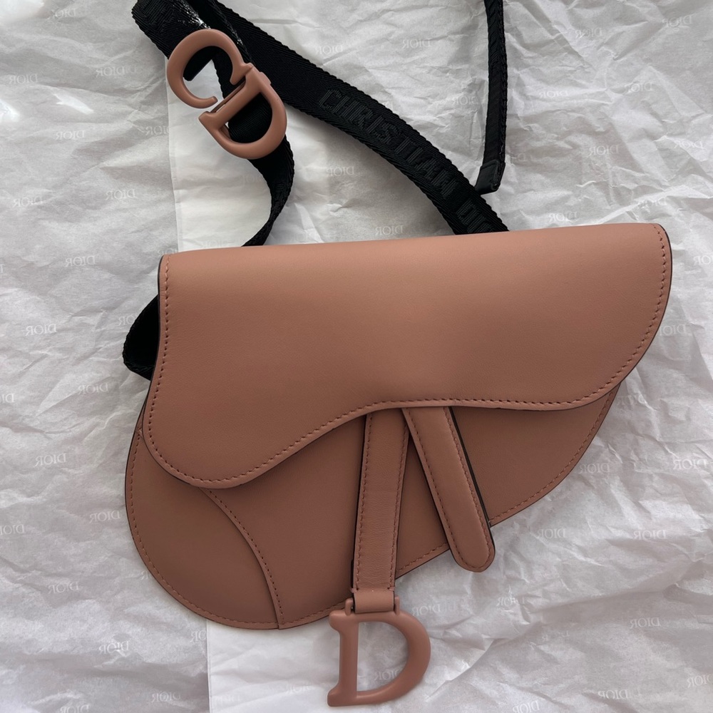 NEW Dior Saddle Ultra Matte Belt Bag Nude